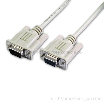 High Performance DB 9 Male to DB 9 Female Computer Cable with 4.8mm Outer Diameter, RoHS Compliant